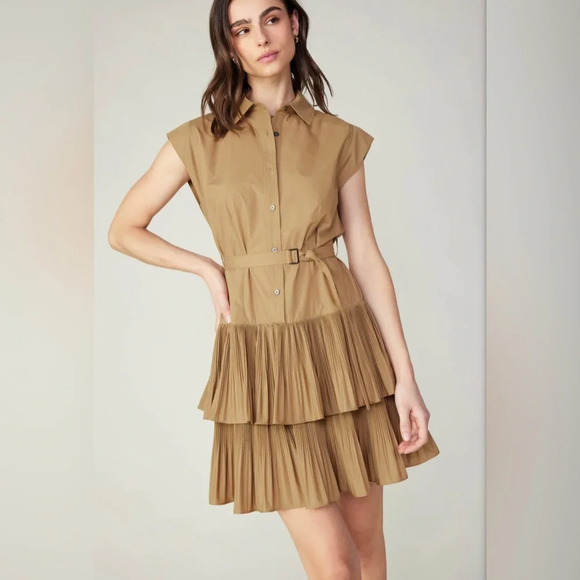 Current air latte beige Berlin mini dress - Picture 2 of 6